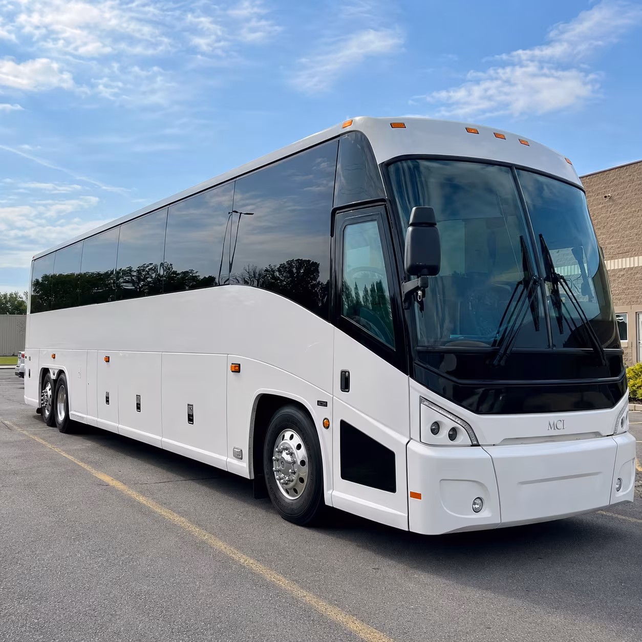 weston charter bus rental exterior