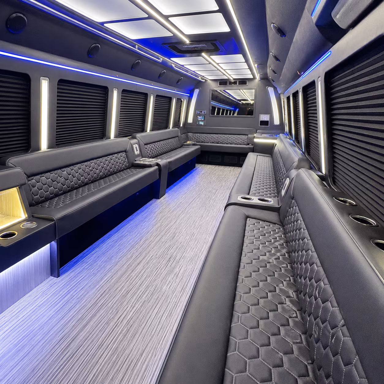 weston party bus rental interior
